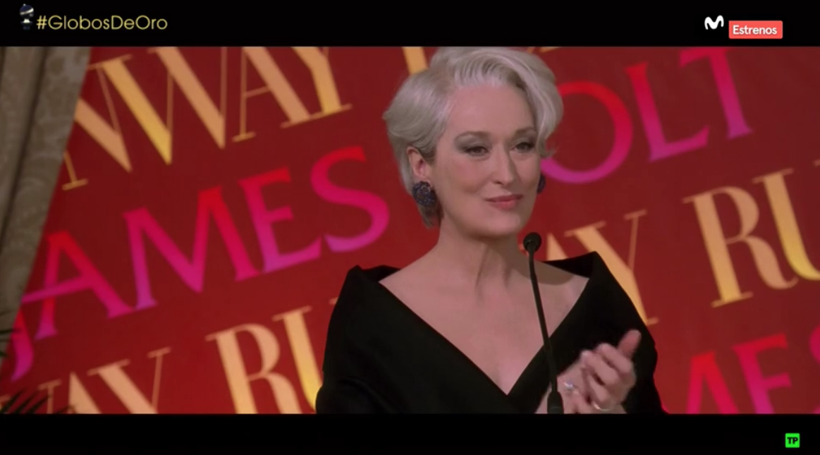 ?Gran homenaje de los Globos de Oro a Meryl Streep! Todo el auditorio totalmente emocionado con el repaso a su carrera