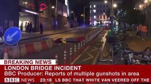 Un reportero de BBC tiene que abandonar una conexión en directo por la tensión tras el atentado