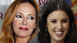 Paula Vázquez se acerca al Congreso de los Diputados para apoyar a Irene Montero en la moción de censura