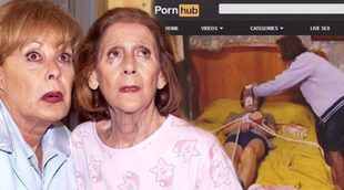 Laura Caballero publica un "pantallazo" de una escena de 'Aquí no hay quien viva' en una web de videos porno