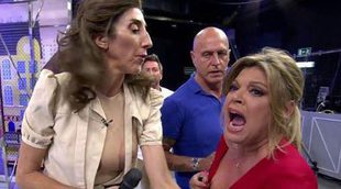 Terelu Campos abandona el plató de 'Sálvame' tras una fuerte discusión con Mila Ximénez por su hermana