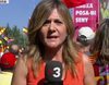 Golpean a una reportera de TV3 con una bandera española mientras cubría la manifestación en Barcelona