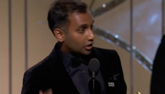 Aziz Ansari ha agradecido llevarse el Globo de Oro a Mejor Actor de Comedia. Perderlo por segunda vez lo hubiera