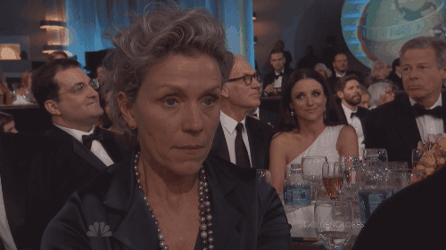 Frances McDormand necesita un poco de tequila para sobrellevar la gala. Nos representa...