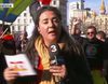 Una reportera de TV3 tiene problemas para informar durante la manifestación de la Policía y Guardia Civil