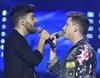 Raoul y Agoney y el beso "por el amor, la libertad y la visibilidad" en el concierto de 'OT 2017' en Barcelona