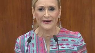 Cristina Cifuentes, en una comparencia emitida en Telemadrid y el Canal 24h: "El título del máster es real"