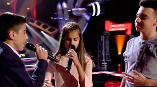 Pablo López rompe a llorar en 'La Voz Kids' con la actuación de Ramón, Antonio y Laura, la niña invidente