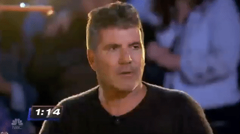 Simon Cowell viendo la actuaci?n de Saara Aalto
