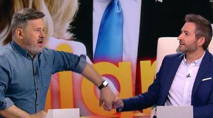 'Zapeando': Miki Nadal provoca la aparatosa caída en directo de Frank Blanco