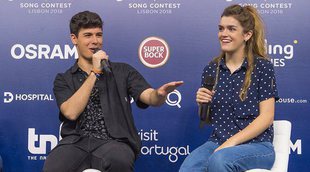 Amaia y Alfred, tras su primer ensayo en Eurovisión 2018: "Estamos muy contentos"