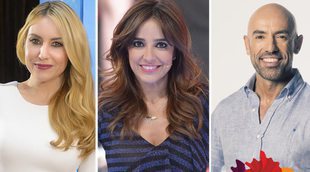 Carmen Alcayde, Berta Collado y Emilio Pineda, presentadores del Orgullo LGTBI en Telemadrid