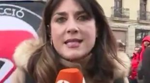 Una reportera de 'Espejo público', boicoteada en una conexión en directo desde Cataluña: "Eres una embustera"