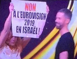 Eurovisión 2019: Un grupo de espontáneos se cuela en la preselección de Francia y se manifiesta contra Israel