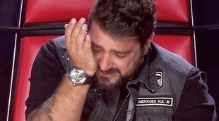 Antonio Orozco rompe a llorar en 'La voz' al rememorar la muerte de la madre de su hijo