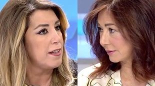Susana Díaz defiende a Pedro Sánchez ante Eduardo Inda y Ana Rosa Quintana en 'El programa de Ana Rosa'