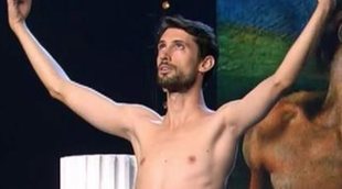 Un concursante de 'Got Talent España' protagoniza un reivindicativo desnudo integral y se enfrenta a Risto