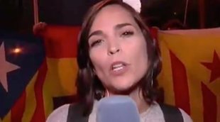Agreden a dos equipos de TVE en Barcelona con lanzamiento de huevos y el palo de una bandera