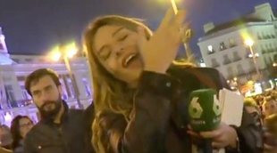 La agresión a una reportera de laSexta en la manifestación de Madrid: "Me han escupido a la cara"