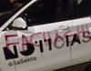 Pintan un coche de laSexta durante las protestas en Barcelona: "Fachas, hijos de puta"