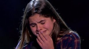 'La Voz Kids': Marta Pérez rompe a llorar en plena actuación tras saberse dentro del concurso