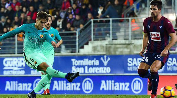 El partido de la Liga Española entre el Eibar-Barcelona arrasa en Movistar +