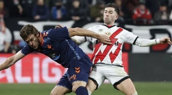 La victoria del Rayo Vallecano contra el Celta de Vigo (1,2%) lidera el día en DAZN