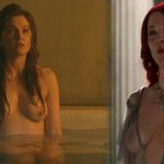 Lucy Lawless, desnuda, enseña las tetas en 'Spartacus'
