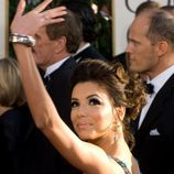 Eva Longoria en su llegada a la gala de los Globos de oro