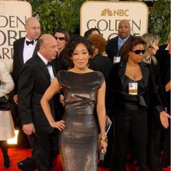 Sandra Oh en la gala de los Globos de oro