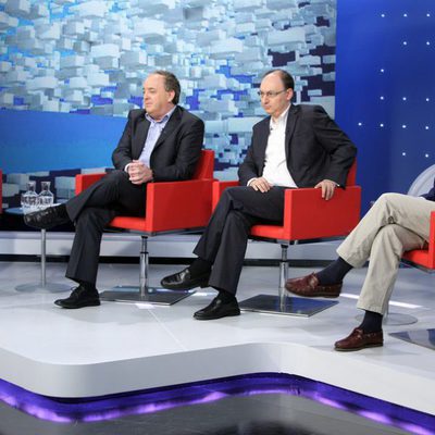 Pepa Bueno, Lorenzo Milá, Javier Pons y Fran Llorente