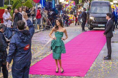 Marta López Álamo desfila en el estreno de 'La familia de la tele'