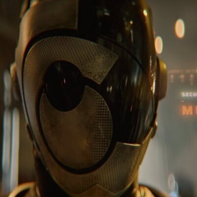 Alexander Skarsgard en el 1x01 de 'Murderbot'