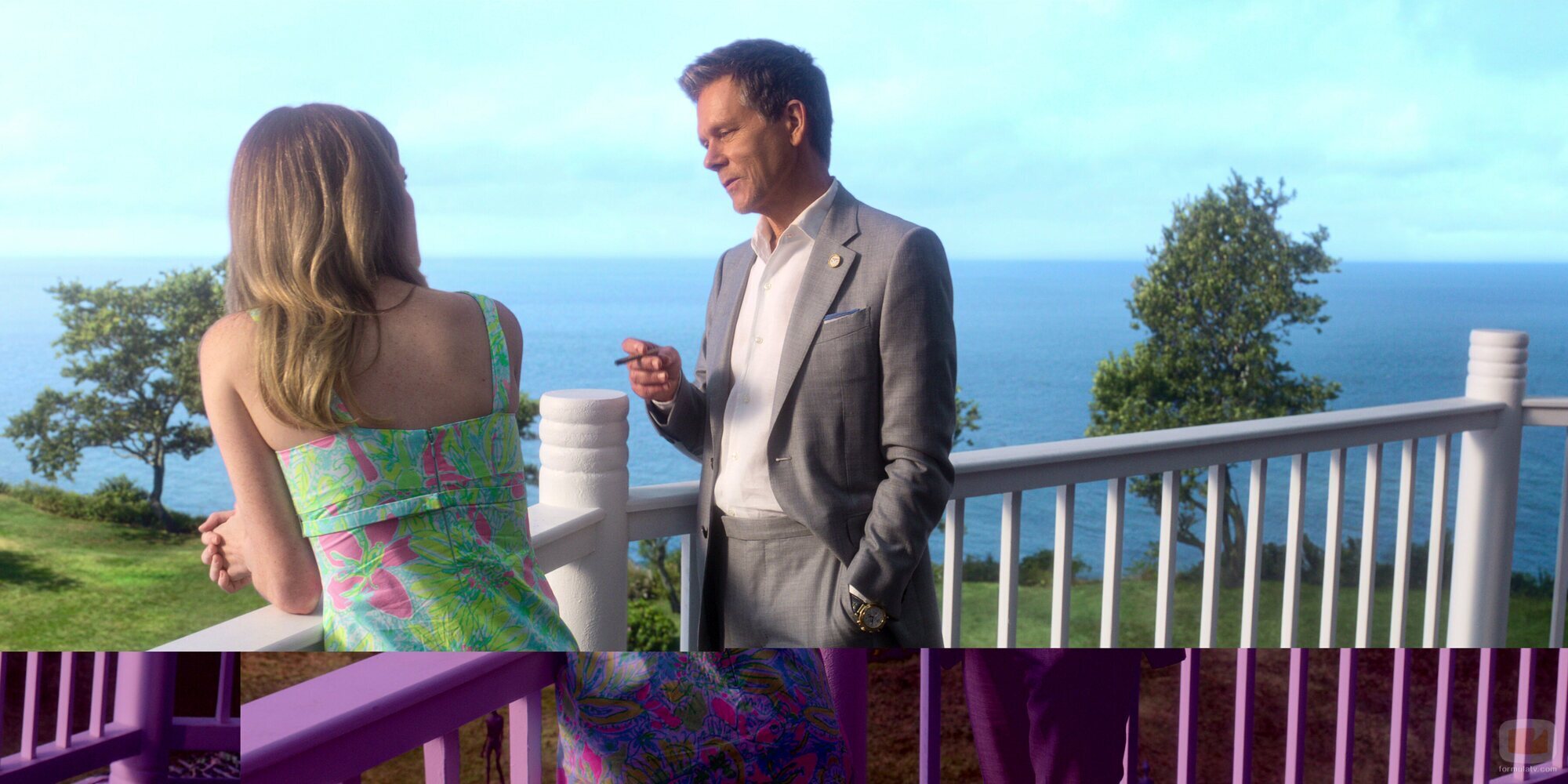 Kevin Bacon y Meghann Fahy en 'Garras' de 'Sirenas'