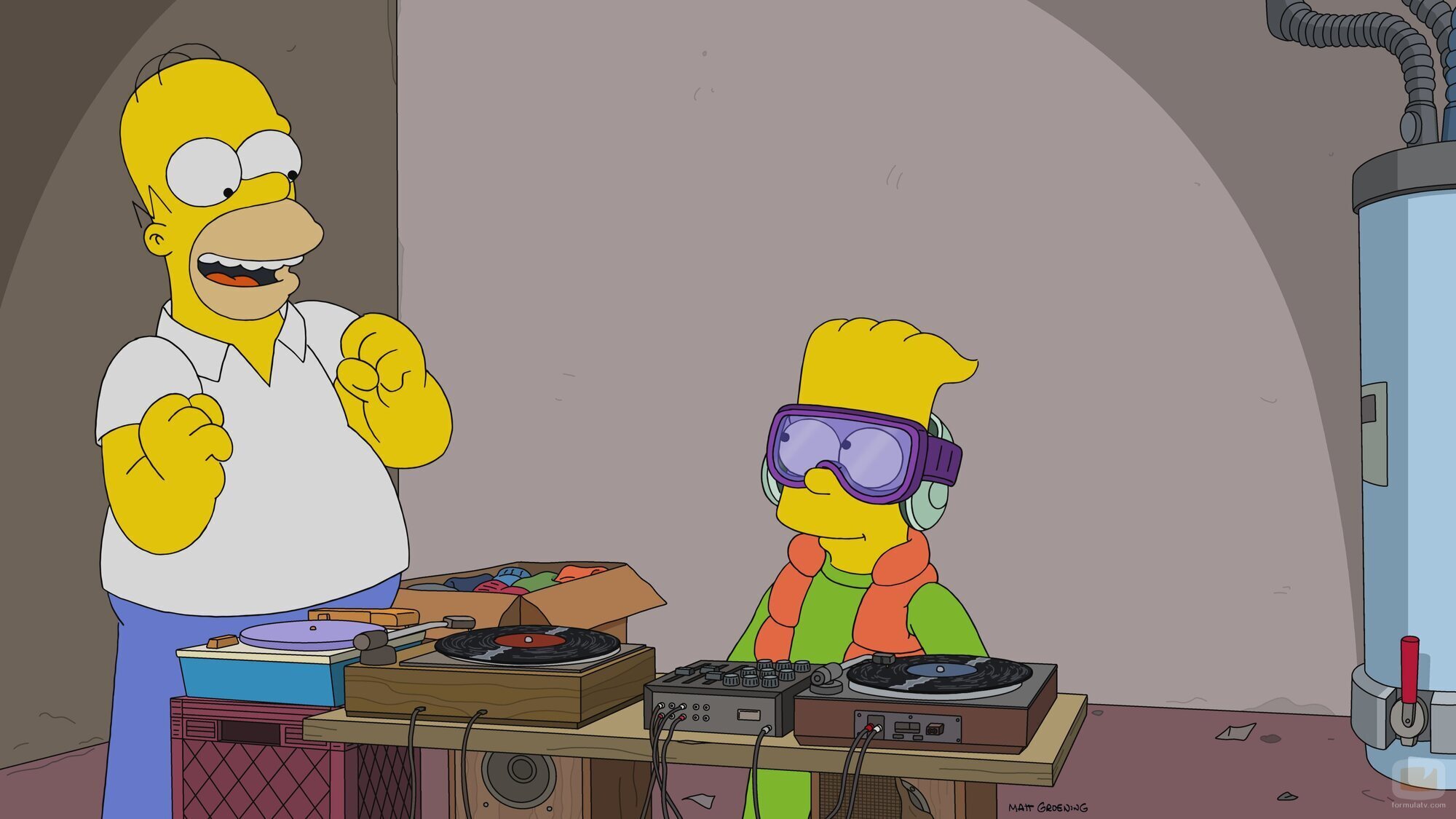 36x14 titulado 'Los Flandshees de Innersimpson' de 'Los Simpson'