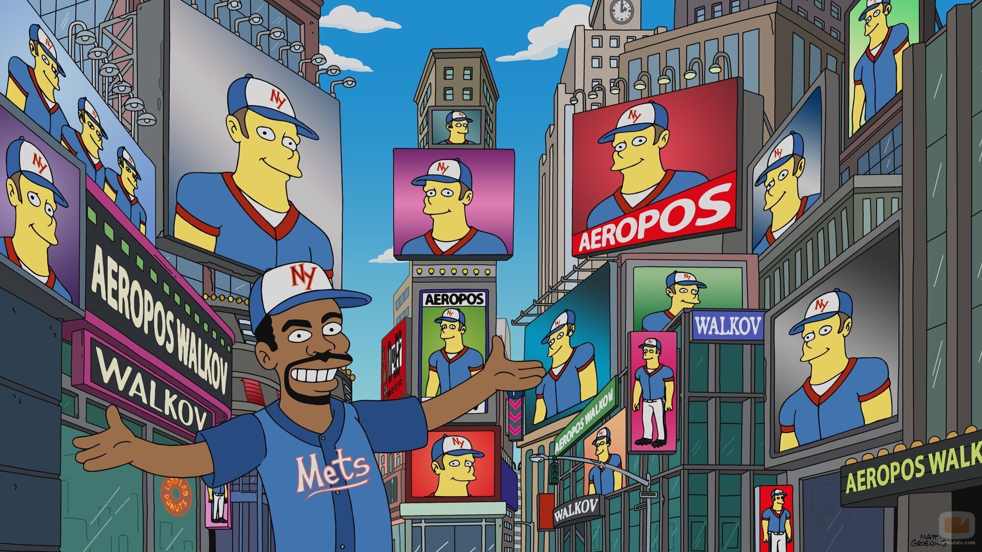 Still de Capítulo 18 titulado 'La liga de Abe y Moe' de 'Los Simpson'
