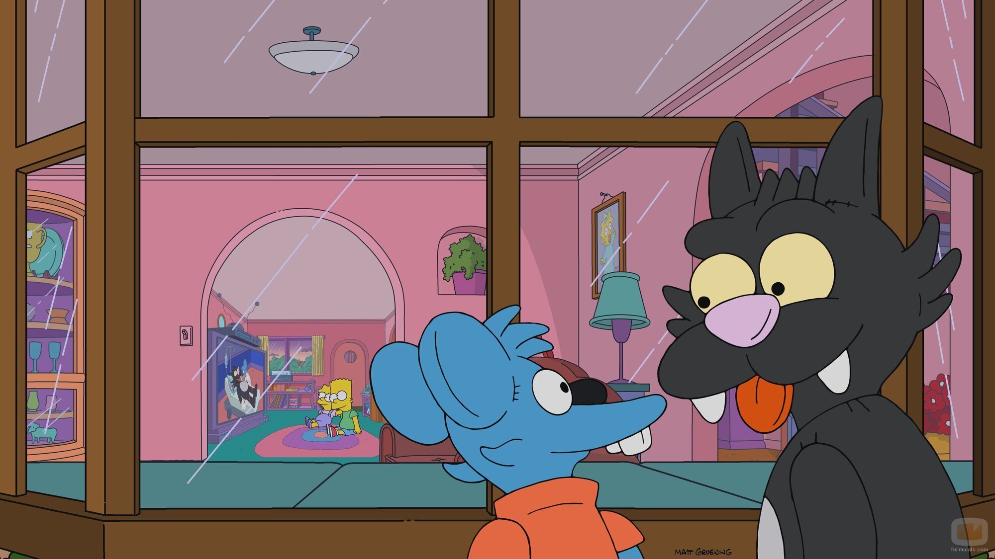 36x21 titulado 'Estranger Things' de 'Los Simpson'