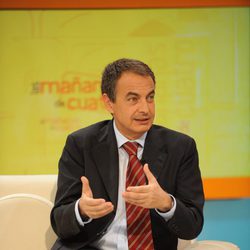 Jose Luis Rodríguez Zapatero acude a 'Las mañanas de Cuatro'