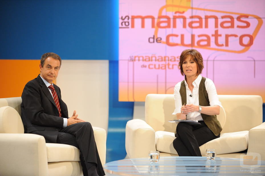 Jose Luis Rodríguez Zapatero en una entrevista con Concha García Campoy