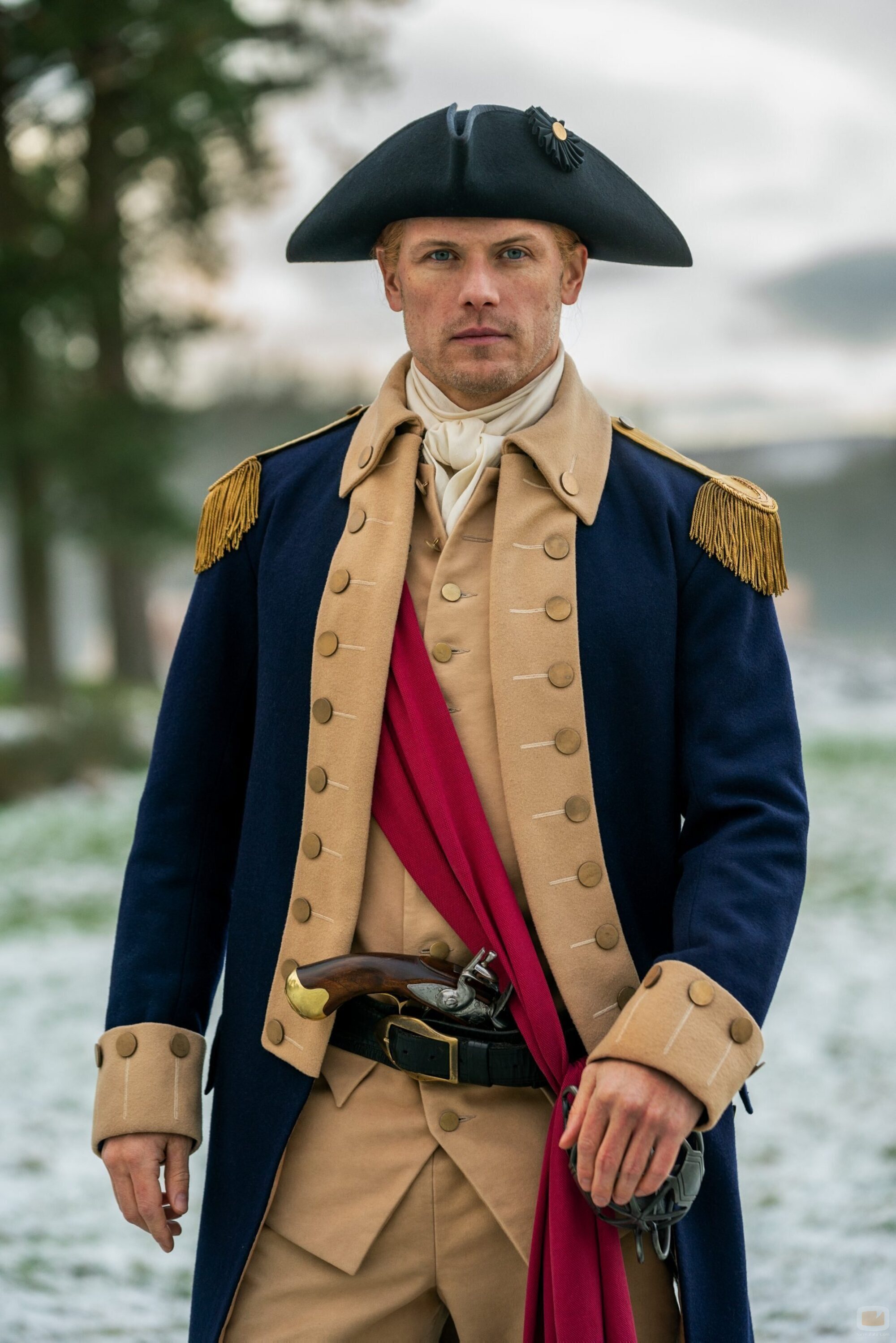 Sam Heughan en la temporada 7 y el capítulo 14 de 'Outlander'