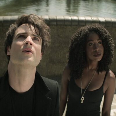 Imagen de Kirby Howell-Baptiste y Tom Sturridge en la temporada 1 y el capítulo 06 de 'Sandman'