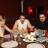 Cecilia Freire, Álex Barahona y José Manuel Seda cenan juntos