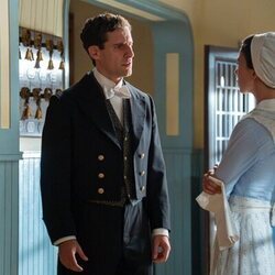 Andrea Del Río y Enrique Fortún en el 4x160 de 'La Promesa'