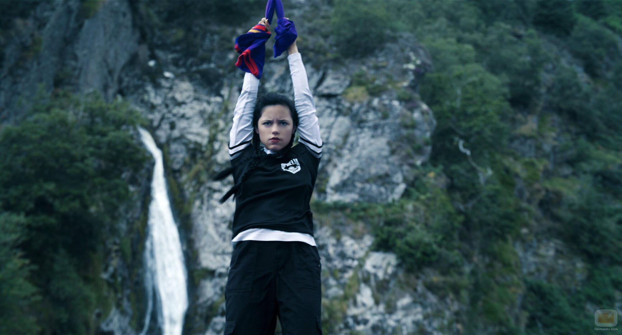Escena de Jenna Ortega en 'La llamada de la tristeza' de 'Wednesday'