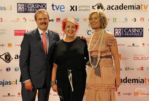 Manuel Campo Vidal, Rosa María Calaf y María Rey