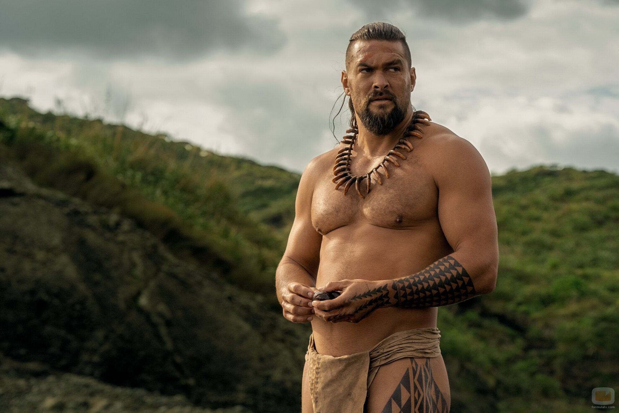 Jason Momoa en 'El gran guerrero' de 'Chief of War'