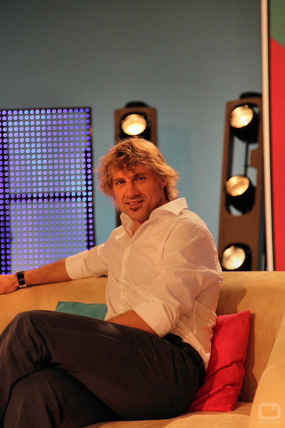 Julian Iantzi en el plató de 'Vaya par... de tres'