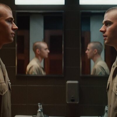Imagen de Miles Heizer en el 1x08 de 'Reclutas'
