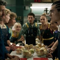 Diego Martín y Daniel Triana en 1x01 titulado 'Magret de pato con setas' de 'Sin gluten'