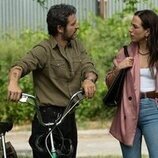 Diego Martín y Alicia Rubio en 'Arroz mar y montaña con sepia, secreto ibérico y piparras' de 'Sin gluten'